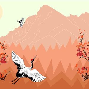 Manzara, Japon Turnası Duvar Kağıdı H0053