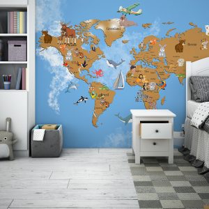 Hayvan Haritası Duvar Kağıdı H0071