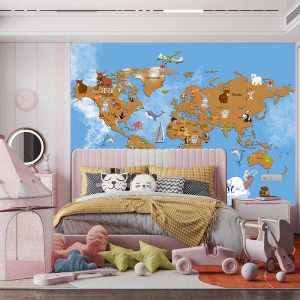 Hayvan Haritası Duvar Kağıdı H0071