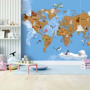 Hayvan Haritası Duvar Kağıdı H0071