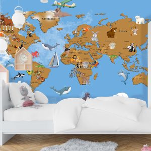 Hayvan Haritası Duvar Kağıdı H0071