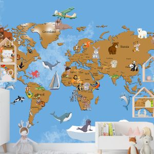 Hayvan Haritası Duvar Kağıdı H0071