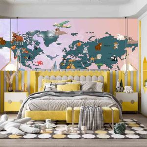 Dünya Haritası Duvar Kağıdı H0073