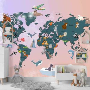 Dünya Haritası Duvar Kağıdı H0073