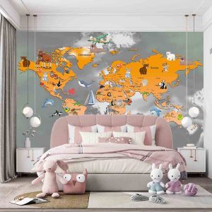 Dünya Haritası Duvar Kağıdı H0074