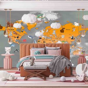 Dünya Haritası Duvar Kağıdı H0074