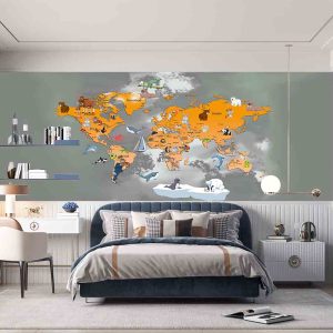 Dünya Haritası Duvar Kağıdı H0074