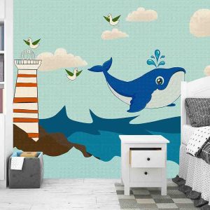 Mavi Balina Duvar Kağıdı H0075