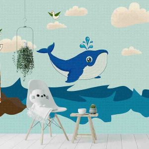 Mavi Balina Duvar Kağıdı H0075
