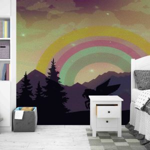 Gök Kuşağı Unicorn Duvar Kağıdı H0086