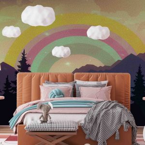 Gök Kuşağı Unicorn Duvar Kağıdı H0086