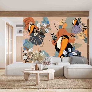 Kuş Yaprak Duvar Kağıdı H0114