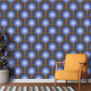 Geometrik Şekilli Duvar Kağıdı H0118