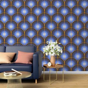 Geometrik Şekilli Duvar Kağıdı H0118