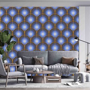 Geometrik Şekilli Duvar Kağıdı H0118