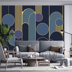 Geometrik Desen Duvar Kağıdı H0121