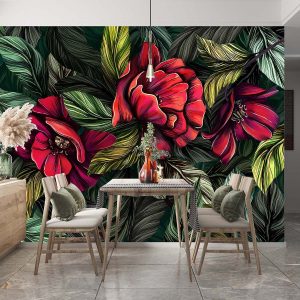 Kırmızı Güller Duvar Kağıdı P0022