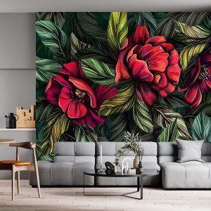 Kırmızı Güller Duvar Kağıdı P0022