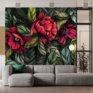 Kırmızı Güller Duvar Kağıdı P0022