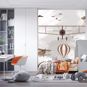 Uçak Desenli Duvar Kağıdı J0111