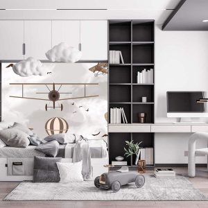 Uçak Desenli Duvar Kağıdı J0111