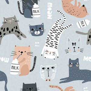 Kedi Desenli Su Geçirmez Yapışkanlı Folyo Sticker 67,5X 5m DKB-1216