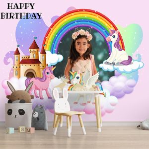 Unicorn Doğum Günü Parti Poster Duvar Kağıdı P0002