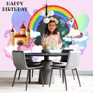 Unicorn Doğum Günü Parti Poster Duvar Kağıdı P0002