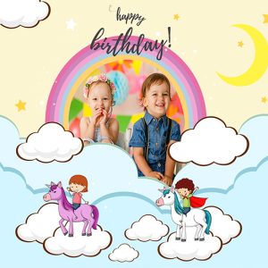 İkizler Doğum Günü Partisi Poster Duvar Kağıdı P0004