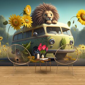 Yavru Aslan Safari Duvar Kağıtları YCO-00037