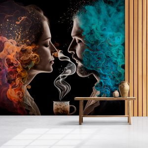 Kadın ve Erkek Sanatsal Cafe Duvar Kağıdı YC-00199