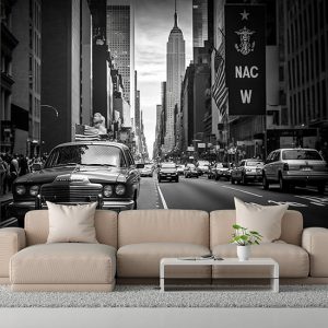 Siyah Beyaz New York Manzarası Duvar Kağıdı YD-00394