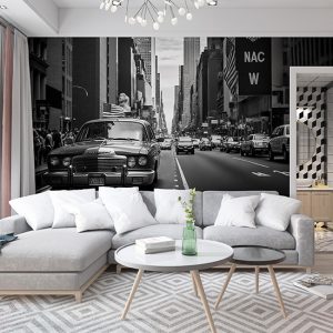 Siyah Beyaz New York Manzarası Duvar Kağıdı YD-00394