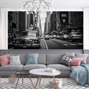 Siyah Beyaz New York Manzarası Duvar Kağıdı YD-00394