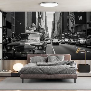 Siyah Beyaz New York Manzarası Duvar Kağıdı YD-00394