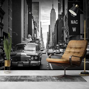 Siyah Beyaz New York Manzarası Duvar Kağıdı YD-00394