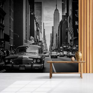 Siyah Beyaz New York Manzarası Duvar Kağıdı YD-00394