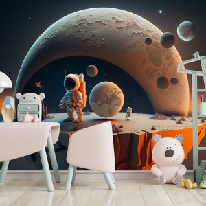 Astronot ve Gezegeni Duvar Kağıdı YCO-00212