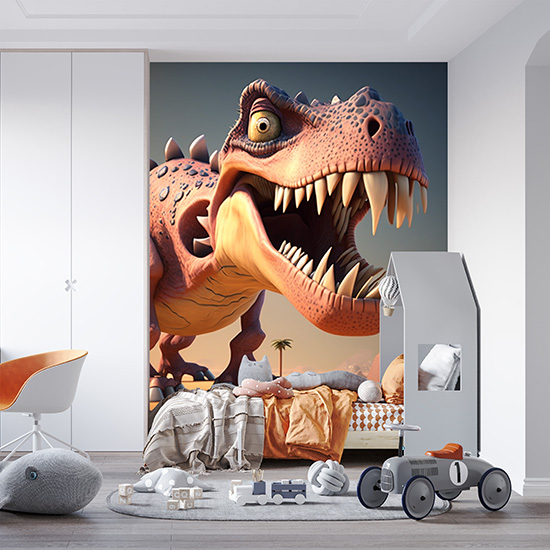 3D Dinozor Çocuk Odası Duvar Kağıdı YCO-00237