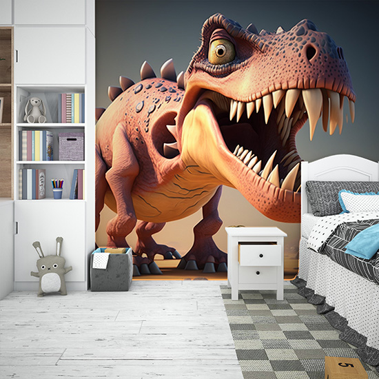 3D Dinozor Çocuk Odası Duvar Kağıdı YCO-00237