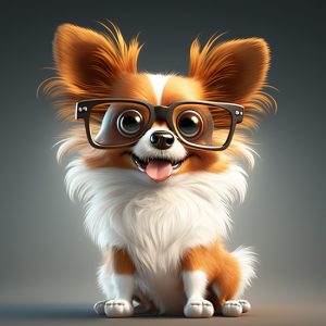 Gözlüklü Sevimli Köpek Çocuk Odası Duvar Kağıdı YCO-00345