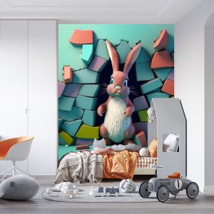 Sevimli Tavşan Çocuk Odası Masalsı Duvar Kağıdı YCO-00352
