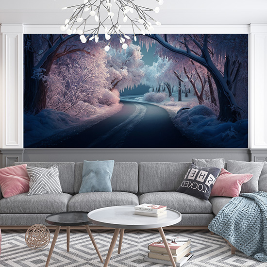 Buzlu Orman Manzara Duvar Kağıtları YD-00066
