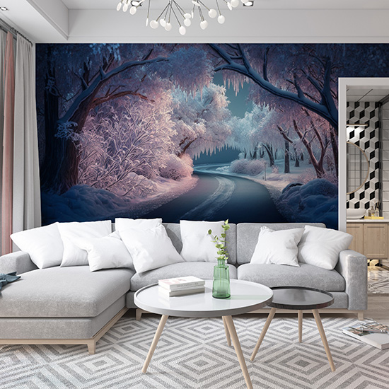 Buzlu Orman Manzara Duvar Kağıtları YD-00066