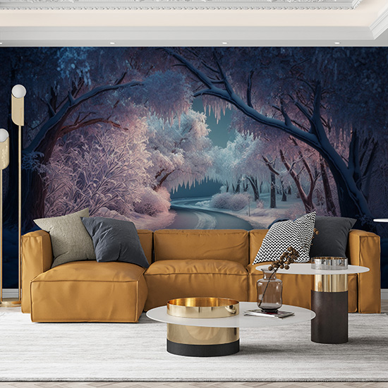 Buzlu Orman Manzara Duvar Kağıtları YD-00066