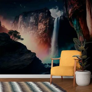 Dağlar ve Şelale Manzara Duvar Kağıdı YD-00398