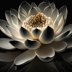 3D Beyaz Hint Lotusu Duvar Kağıtları YF-00012