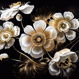 Beyaz Anemone Çiçeği Duvar Kağıtları YF-00023