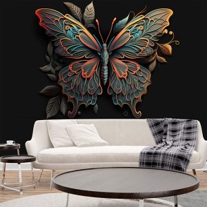 3D Kelebek Dekor Duvar Kağıdı YH-00052