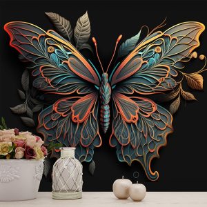 3D Kelebek Dekor Duvar Kağıdı YH-00052
